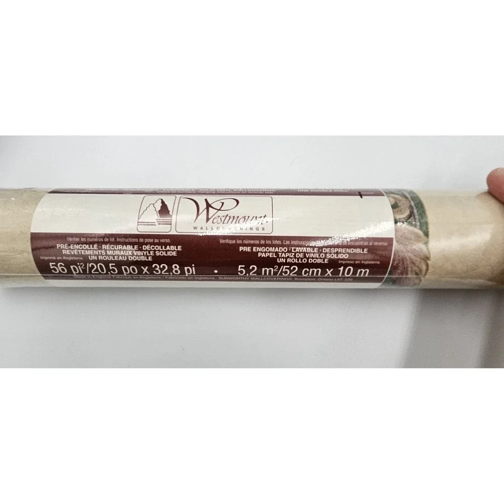 Westmount Wallcoverings DES‎ 86410 Prepasted Vinyl Wallpaper Double Roll Vintage